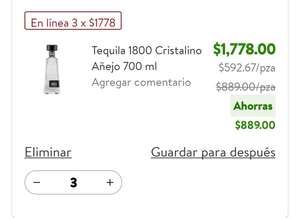 Walmart: 3×2 en Tequilas