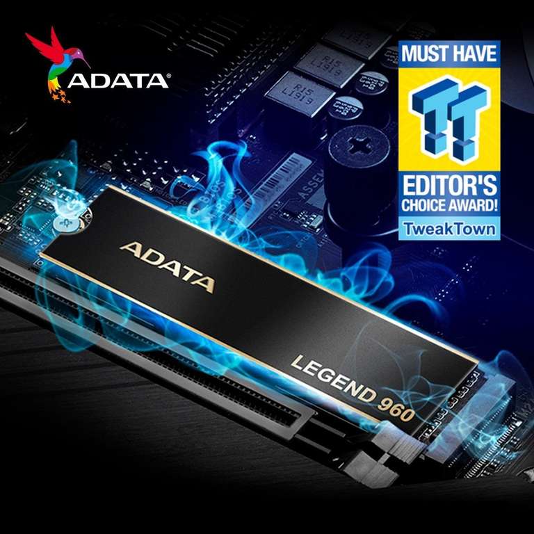 Cyberpuerta: SSD Adata Legend 960 NVMe, 1TB, PCI Express 4.0 7400 MB/s