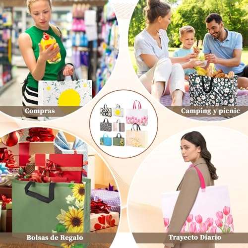 Amazon 8 pzas Bolsas Reutilizables para Supermercado para Frutas, Verduras y Comestibles, Fácil de Llimpiar- envío prime