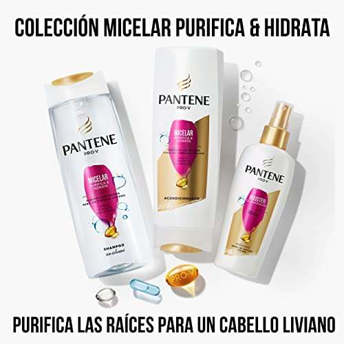 Amazon: Pantene - Booster de Hidratación Micelar Purifica e Hidrata, en Spray, Brillo y Perfume, 160 ml