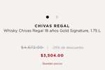 Palacio de Hierro: Chivas Regal 18 años 1.75L con 25% de descuento