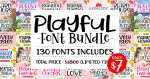 CreativeFabrica | Playful Font Bundle: 130 Fuentes Premium gratis | Windows & Mac