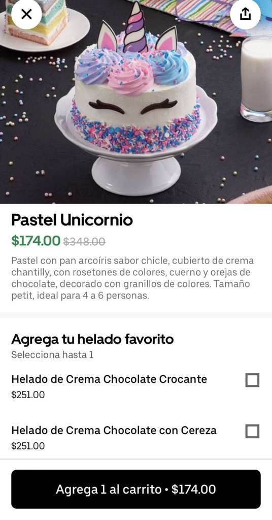 Uber Eats: El Globo Pastel Unicornio 