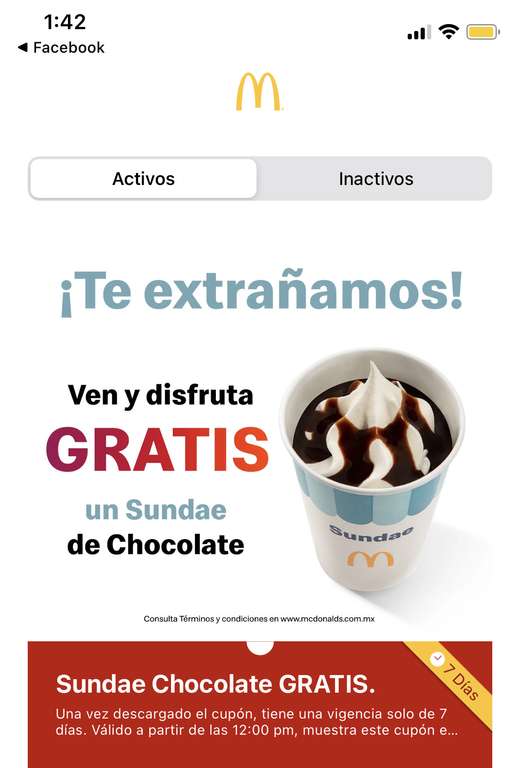 McDonald's: Sundae de chocolate GRATIS
