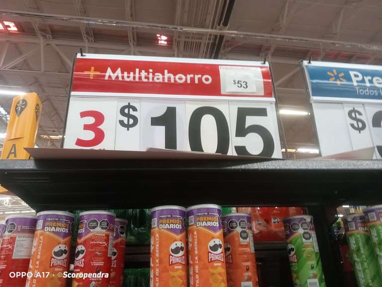 Walmart: Papas Pringles 3 x $105
