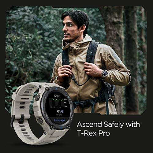 Amazon: Amazfit T-Rex Pro, Smartwatch con GPS, Autonomía de 18 días, Pantalla AMOLED HD, 100 Modos Deportivos - Negro Meteorito