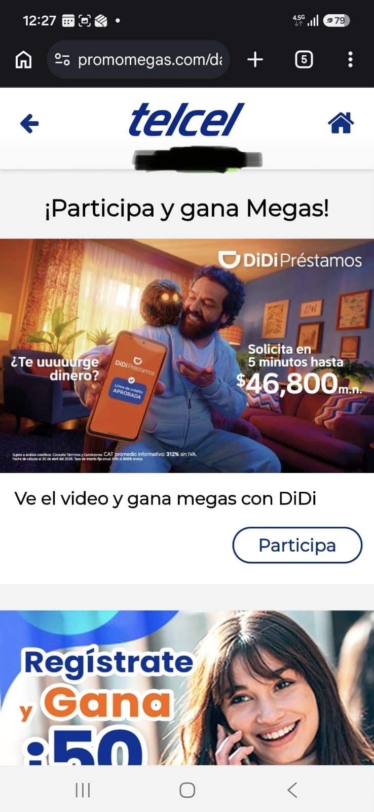 Telcel: Entra a Promomegas, ve el video y gana 100 mb