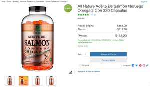 Costco: Omega 3 Aceite De Salmón Noruego All Nature Con 320 Cápsulas Capsula 1,3g