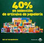 Del Sol y Woolworth: 40% desc. en selección de artículos de papelería... 40% desc. en mochilas, loncheras y lapiceras GePack y Licencias