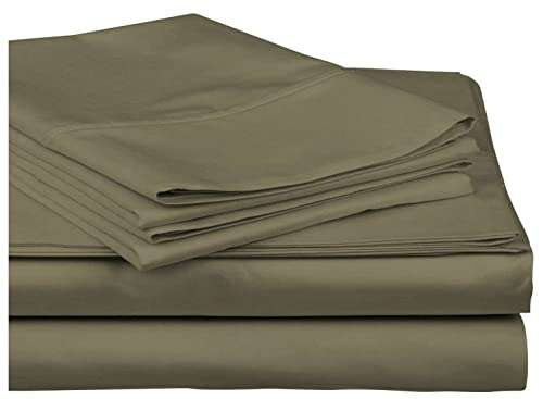 Amazon: Juego de sábanas QS 100% Algodón Satén tela, 500 hilos, 4 Piezas.