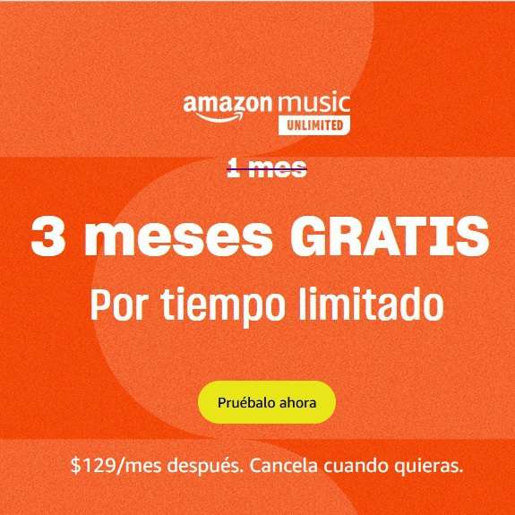 Amazon Music: 3 Meses GRATIS