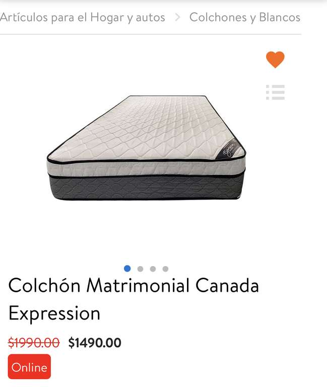 Walmart: Colchón Matrimonial Canada Expression