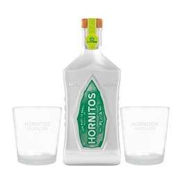 La Europea - Tequila Hornitos Sauza Plata - 700 ml + 2 Vasos Hornitos