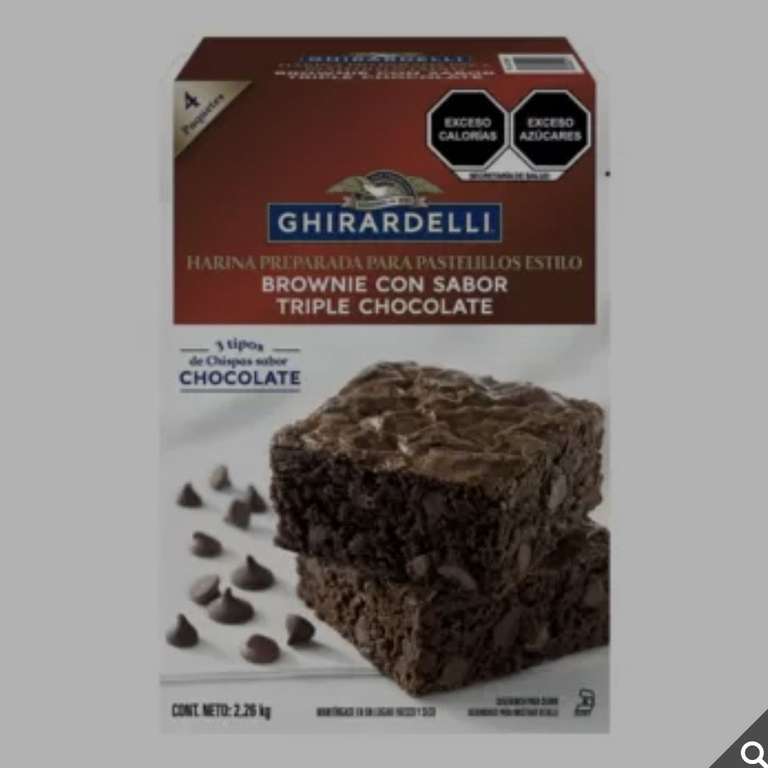 Costco: Ghirardelli Harina para Preparar Brownies con triple Chocolate 2.26 kg!