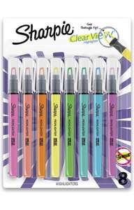 Amazon: Sharpie Clear View Highlighter Stick, Assorted, 8 Pack
