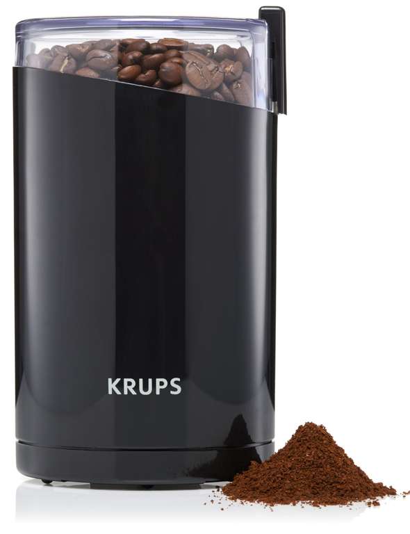 Amazon: Molinillo de Café y Especias Eléctrico Krups Fast Touch Negro, 2 Cuchillas de Acero Inoxidable