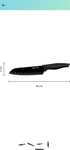 Amazon: Cuchillo de Cocina 30cm, Vasconia color Negro, Hecho de Acero Inoxidable y Titanio, 17 cm, Santoku | Envío prime