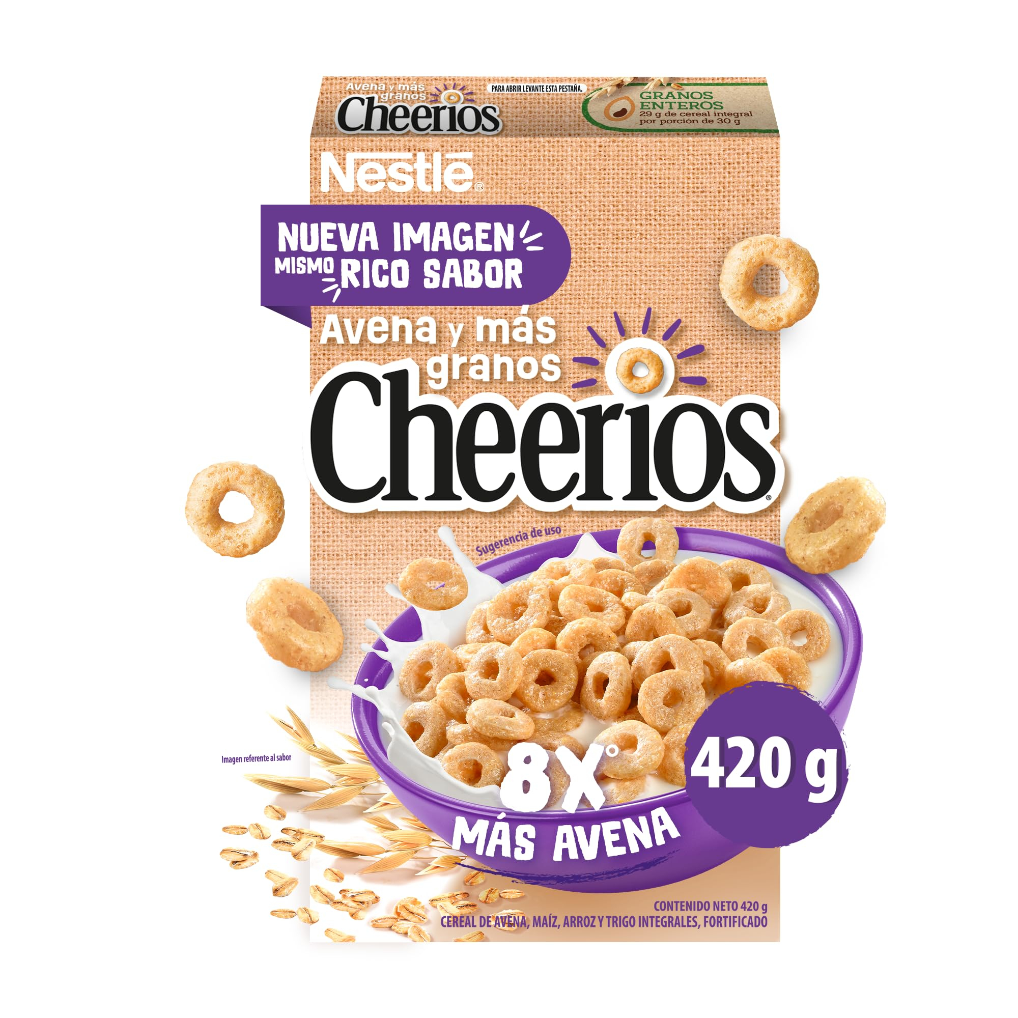 Amazon: 3x2 - Cereal Nestlé Cheerios Aritos de Avena y Más Granos Caja de 420g | Precio c/u comprando 3
