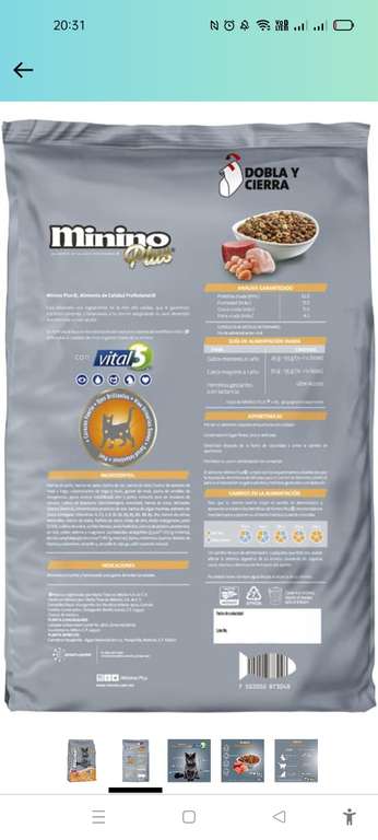 Amazon: Minino Plus Multietapa 10 kg Alimento de calidad profesional