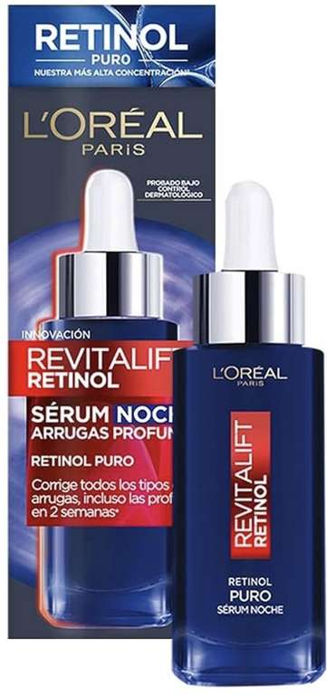 Amazon: L'Oréal Paris Serum Facial Noche con Retinol Revitalift -envío prime