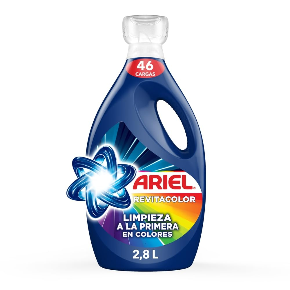 Amazon: Ariel Detergente Líquido Revitacolor 2.8L | Planea y Ahorra