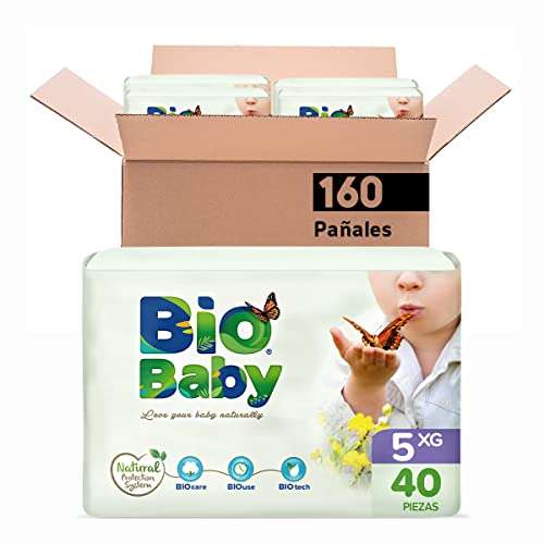 Amazon: Pañales Bio Baby Etapa 5 X-Grande 160 pzs - Planea y cancela