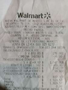 Walmart: Cervezas, vinos y licores al 3x2 - Azcapotzalco