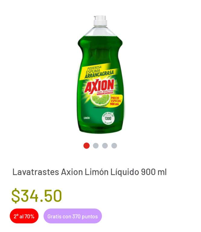 Soriana: axión 900 ml limón a $22.45 Sinaloa (comprando 2)