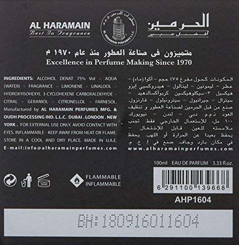 Amazon: Al Haramain L´Aventure Perfume para Hombre 100 ml (Inspirado en Creed Aventus)