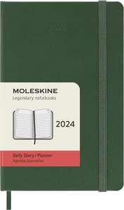 Amazon: Moleskine Agenda diaria 2024, 12 m, bolsillo, verde mirto, tapa dura (3.5 x 5.5)