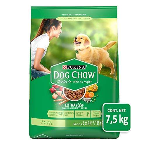 Amazon: Dog Chow Cachorros Razas Medianas y Grandes 7.5 Kg