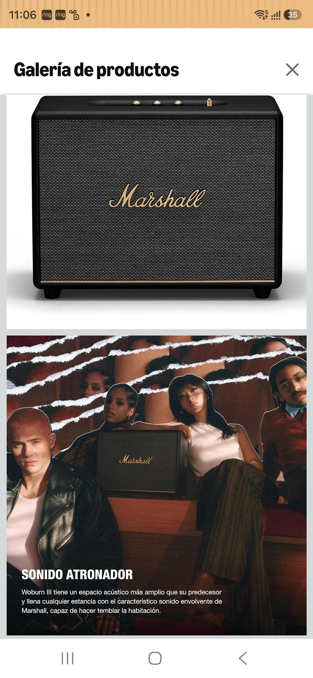 Amazon: Bocina Marshall Woburn III