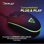 Mouse Gamer Ocelot Gaming OGEM02. Alámbrico, Iluminación Arcoíris, 4 botones | Envío gratis Prime