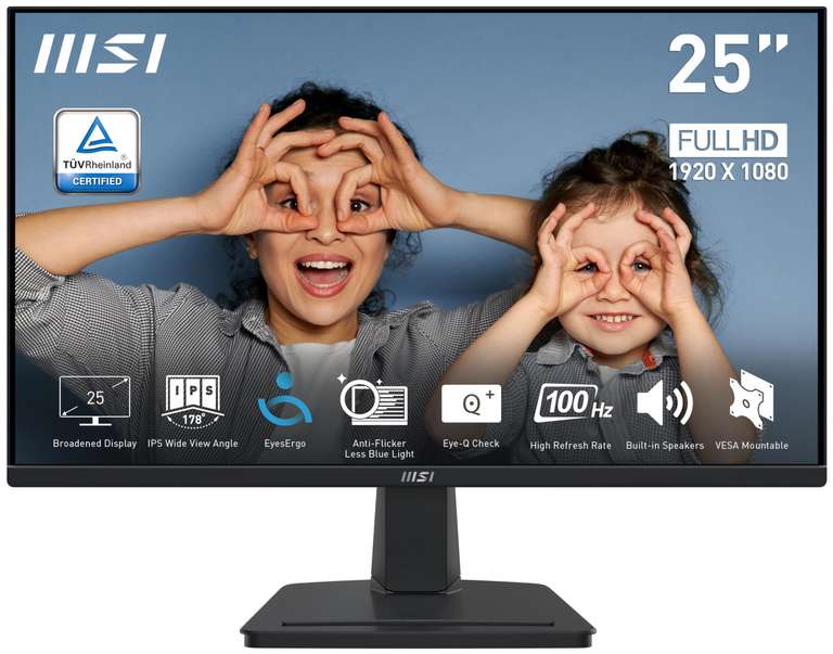 Amazon - Monitor MSI Pro MP251 24.5" IPS 1920 x 1080 (FHD), 100Hz Bocinas Integradas