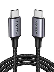 Amazon - UGREEN Cable USB C a USB C 1M, 60W PD Carga Rápida 20V 3A