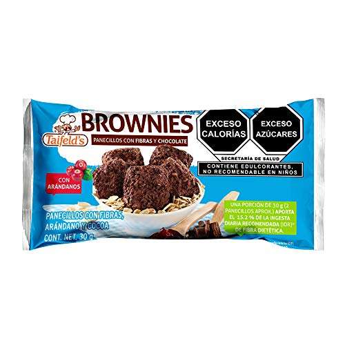 Amazon: Taifelds Brownies, panecillos con fibras y chocolate 600g | envío gratis con Prime