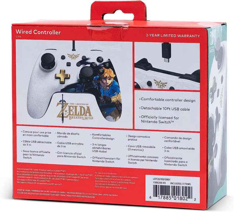 Amazon: Power A PWA-A-01802 Wired Controller Link for Nintendo Switch - Standard Edition