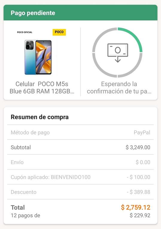 Linio: Celular POCO M5s Blue 6GB RAM 128GB ROM EU | Pagando con PayPal, $2759 con BIENVENIDO100 (nuevos usuarios)