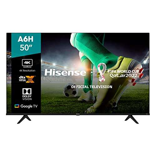 Amazon Hisense Pantalla 50" 50A6H Google TV (2022)