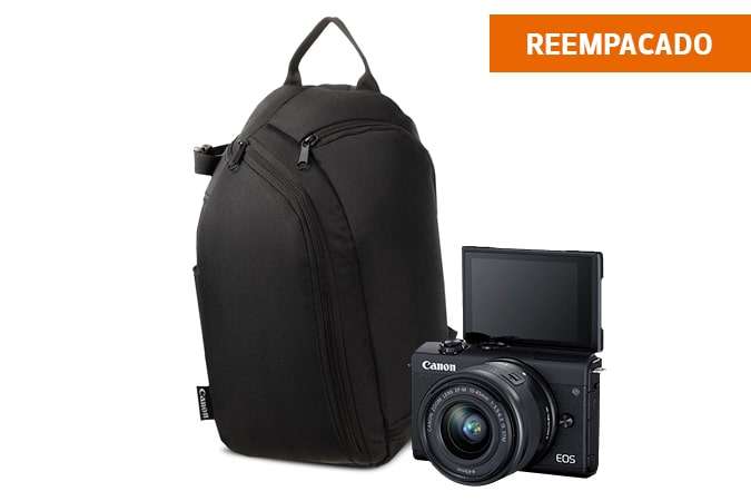 Tienda Canon: Cámara Canon Mirrorless EOS M200, lente EF-M 15-45mm| Reempacado + maleta