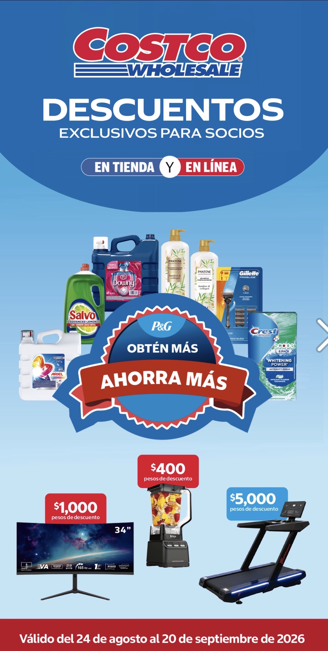 Costco: CUPONERA DEL 24 AGOSTO AL 20 SEPTIEMBRE 2026