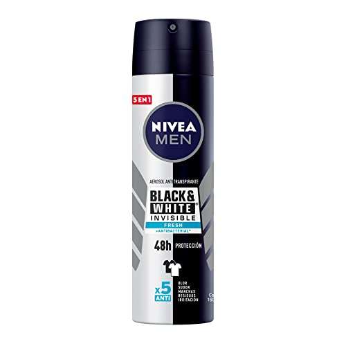 Amazon: Nivea Men Nivea Men Antitranspirante Invisible Black & White Fresh Spray 150ml