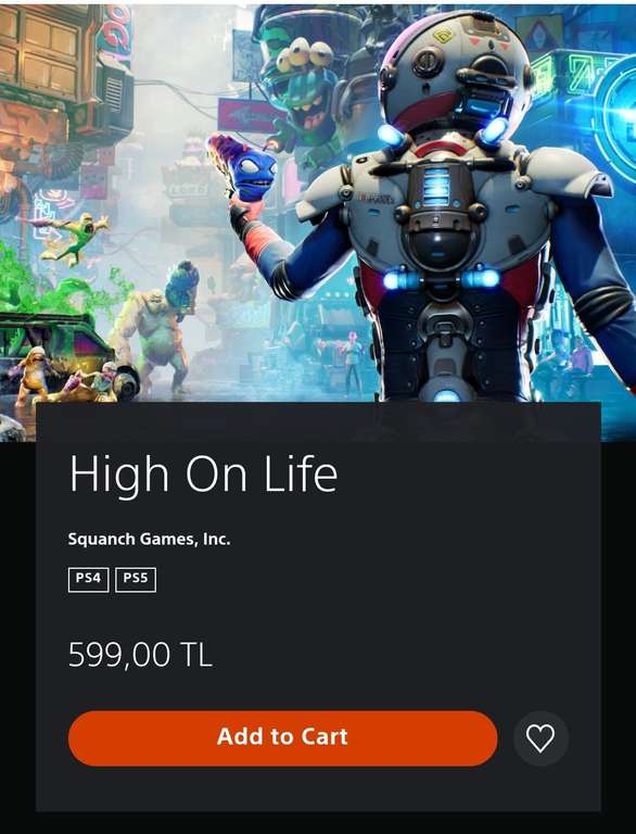 PlayStation Store: High on Life PS5 (tienda Turquía)