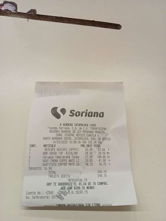 Soriana: Recopilación de ofertas | Ejemplo: Coffee mate de coco