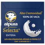 Amazon leche Alpura selecta 12 LTS en 285, con planea y cancela