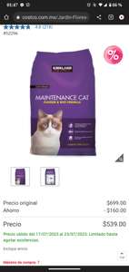 Costco - Kirkland Signature Alimento para Gato. Pollo y Arroz 11.3kg