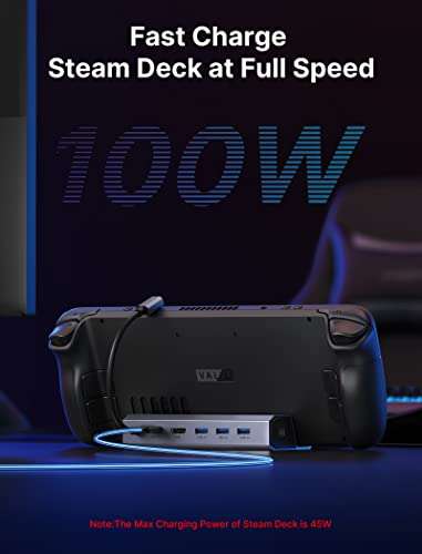 Amazon: Dock para Steam Deck, 6-in-1, HDMI 2.0, 3xUSB 3.0, Gigabit Ethernet | Precio antes de pagar