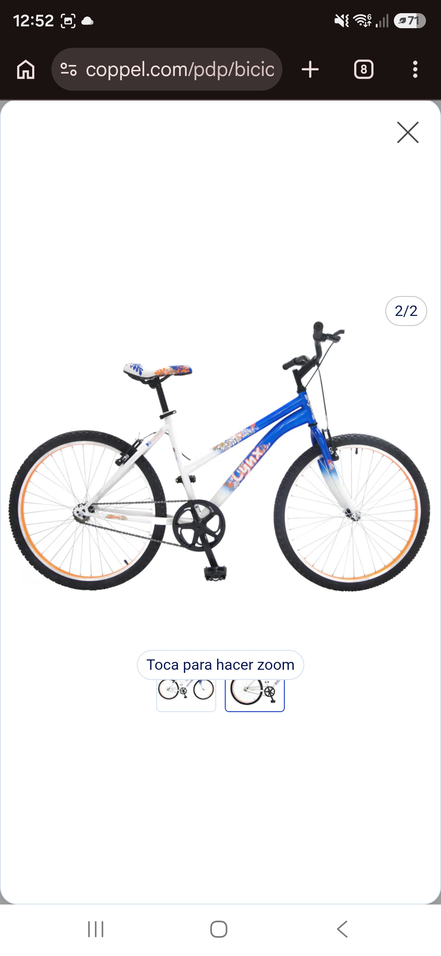Coppel: Bicicleta Lynx Montaña R26 1v Mujer Frenos V Acero color Azul