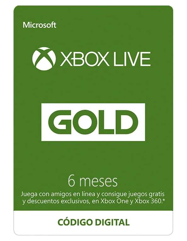 GAMIVO: 6 Meses Xbox Live Gold TR