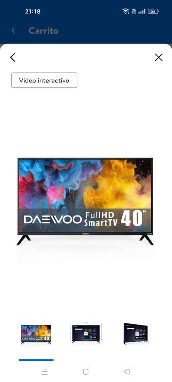 Walmart: TV Daewoo 40 Pulgadas Full HD Smart TV LED DAW40R